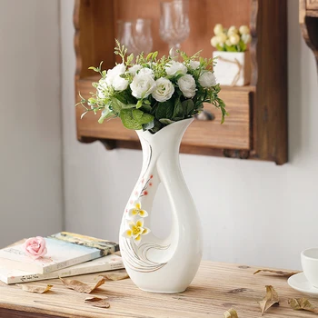

flower implement vases, flower art contemporary and contracted white table sitting room porch hotel furnishing articles