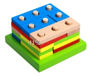 Детские деревянные игрушки montessori образование игрушки Геометрия развивающая доска преподавания опираясь матч игрушки для детей - Цвет: Зеленый