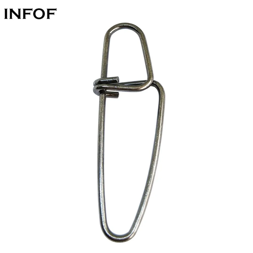 INFOF 200 pieces Lure Snap Fishing Swivel Hook Insurance