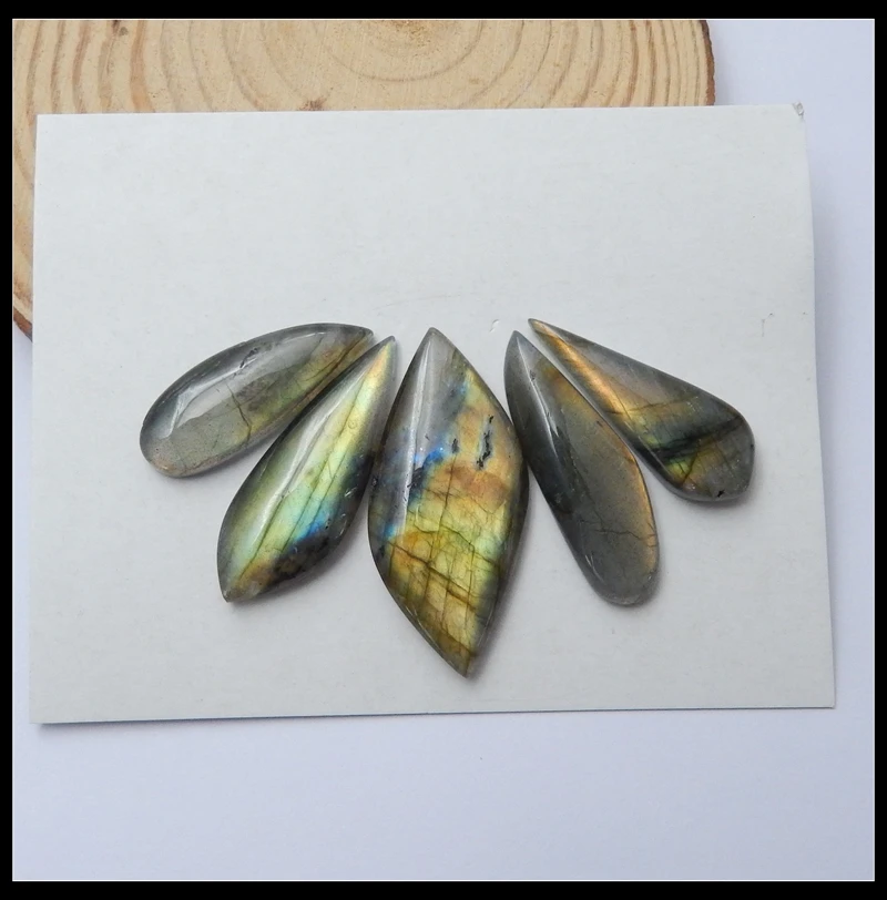 

Wholesale 5Piece Natural Yellow Labradorite DIY Pendant Suitable For Men Fashion Pendant Bead Can Free drilling