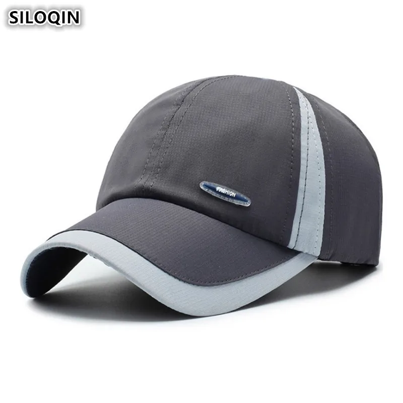

SILOQIN Adjustable Size Adult Men's Baseball Caps Fashion Women's Ponytail Tongue Caps Washable Sports Fishing Cap Snapback Cap