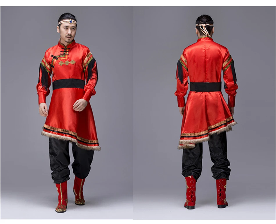 2021 Ethnic Clothing Traditional Mongolian Costumes For Men Grassland