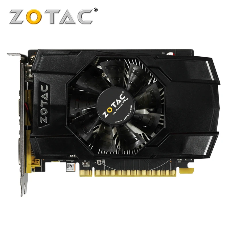 ZOTAC видеокарта GeForce GTX 750 1 ГБ 128 бит GDDR5 видеокарты для nVIDIA Оригинальная карта GTX750-1GD5 интернет Hdmi Dvi VGA