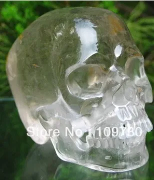 YM 328 Smoky Quartz Rock Carved Crystal Skull |
