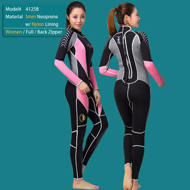 Full Body Wetsuit 3mm Premium Neoprene with Warm Fleece Wet Suits For