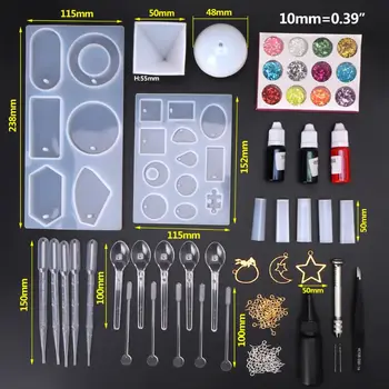 

Resin Casting Molds Epoxy Handicraft Kit Silicone Mold Making Jewelry Pendant Necklace Mould Craft DIY Set Handmade