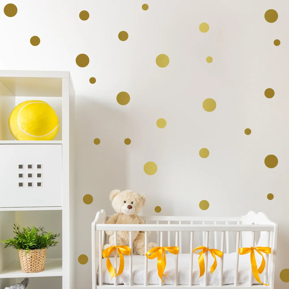 

Round Wall Decals 20 Decals Wall Stickers Round Circle Art Glitter Stickers Safe on Walls Paint Removable Vinyl Polka Dot Decor