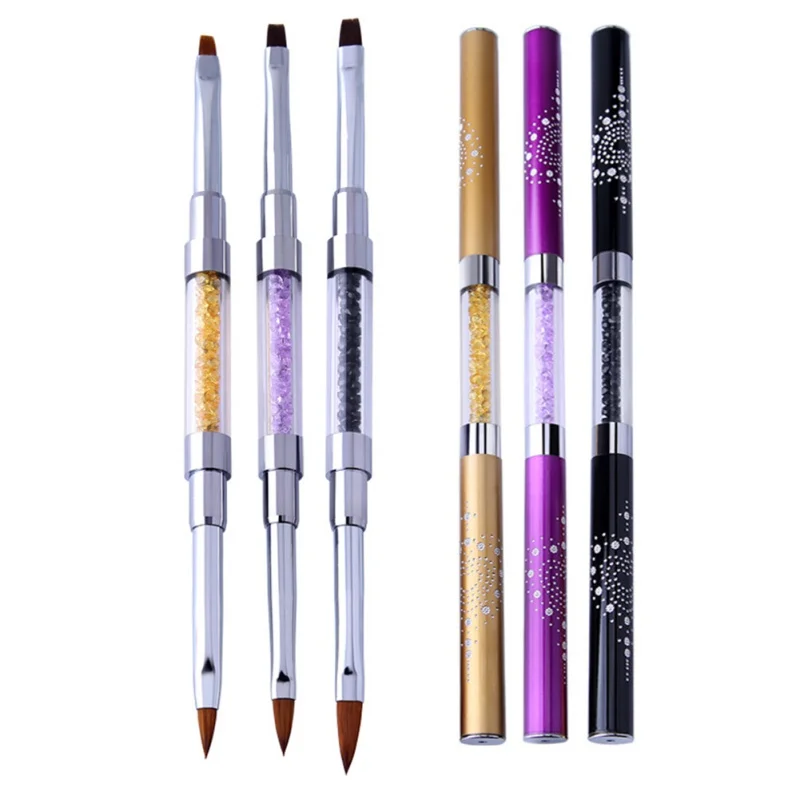 

Double Head Nail Art Painting Pen Brush Two Ends 3D DIY Nail Paint Liner Pen Tips Flower Drawing Gel Polish Brush Manicure Tool