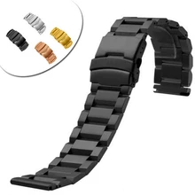 18mm 20mm 22mm 24mm Stainless Steel Watch band Strap Bracelet Watchband Wristband Folding Clasp With Safety Black Silver Gold цена 18mm 20mm 22mm 24mm Stainless Steel Watch band Strap Bracelet Watchband Wristband Folding Clasp With Safety Black Silver Gold цены онлайн