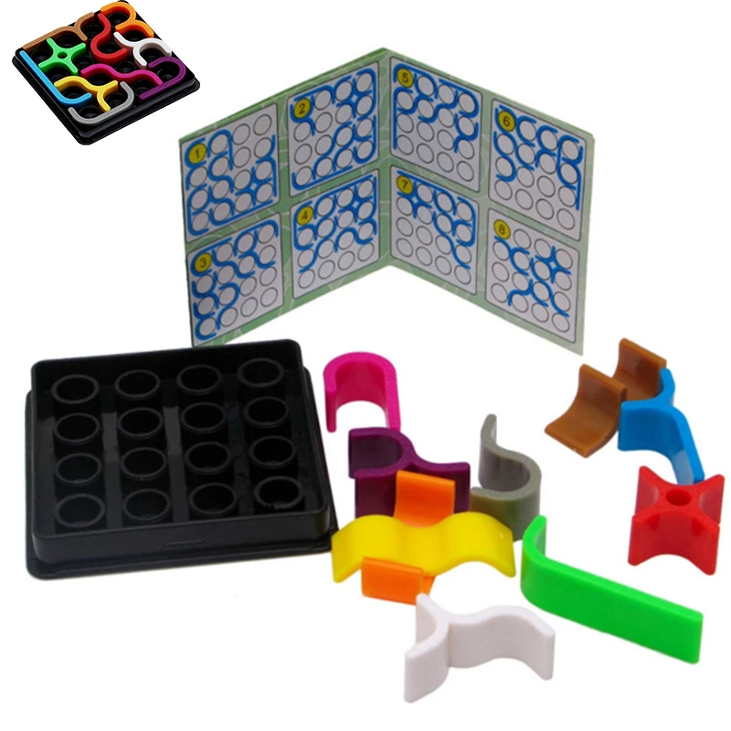 

10pcs/set Colorful Curves Link Puzzles Tetris Toys Child Jigsaw Puzzle Learning & Educational Toys For 3+ Years Old Children