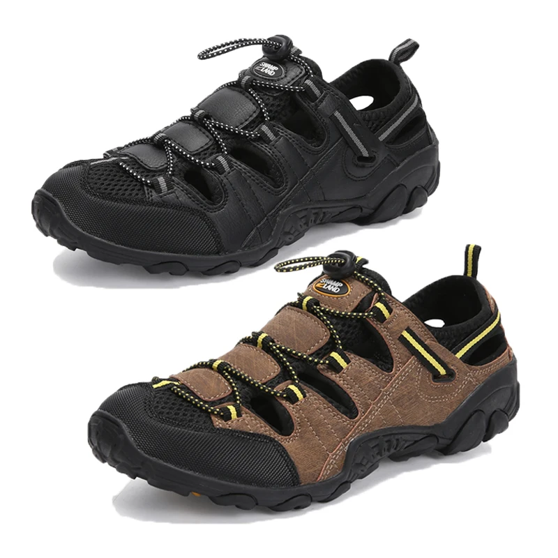 

Beach Sandals Summer Shoes Men Outdoor Slippers Man Breathable Mesh Sports Shoes Anti Skid River Sea Mules Tenis Masculino