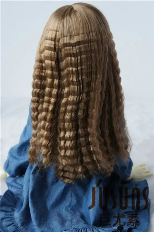 JD118 1/3 SD синтетический, мохеровый, для куклы парики 8-9 дюймов длинные Кукуруза кудрявая волосы bjd