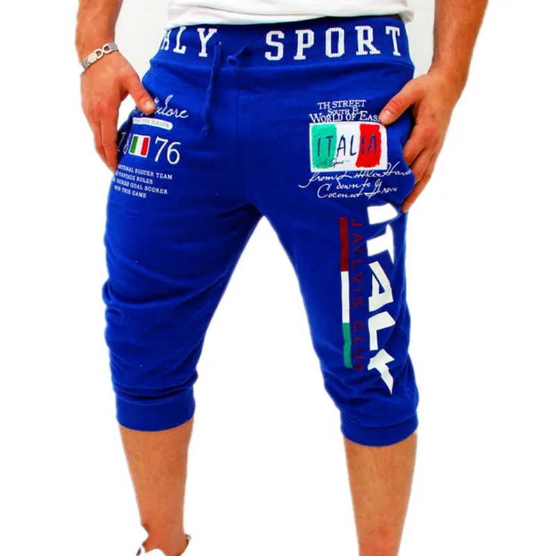 Italia Designer Shorts Men Summer Trousers Elastic Brand Fitness Harem Shorts Hip Hop Casual Jogger Shorts