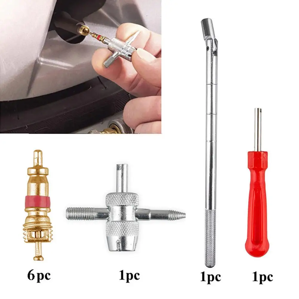

4 in 1 Car Bike Tire Valve Stem Puller Core Remover Installer Repair Tool Kit