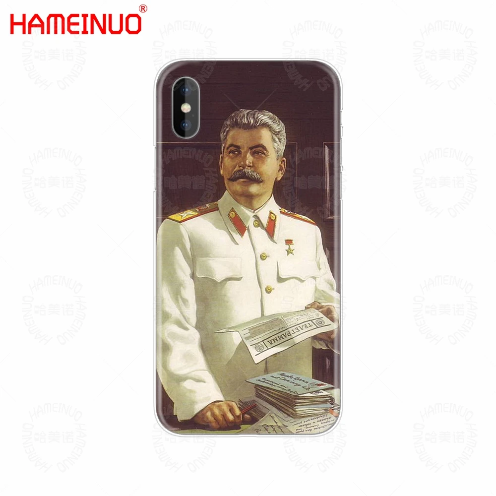 HAMEINUO русский Сталин СССР Чехол для мобильного телефона iphone X 8 7 6 4 4S 5 5S SE 5c 6s plus - Цвет: 61230