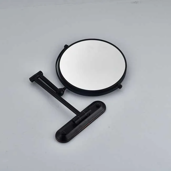 8" Wall Mount Brass Magnifying Extending Double Side Mirror
