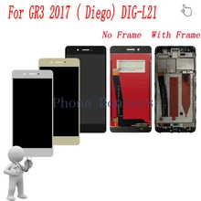 5,0 zoll Voll LCD DIsplay + Touchscreen Digitizer Assembly + Rahmen Abdeckung Für Huawei GR3 2017 (Diego) DIG L21