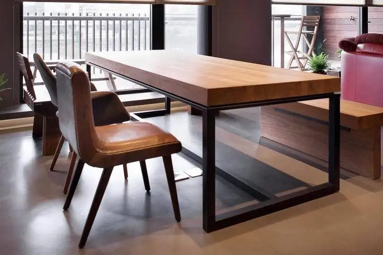 Rectangular de comedor de madera mesa de comedor combinación de madera maciza mesas y sillas de.jpg Mesa de madera para comedor