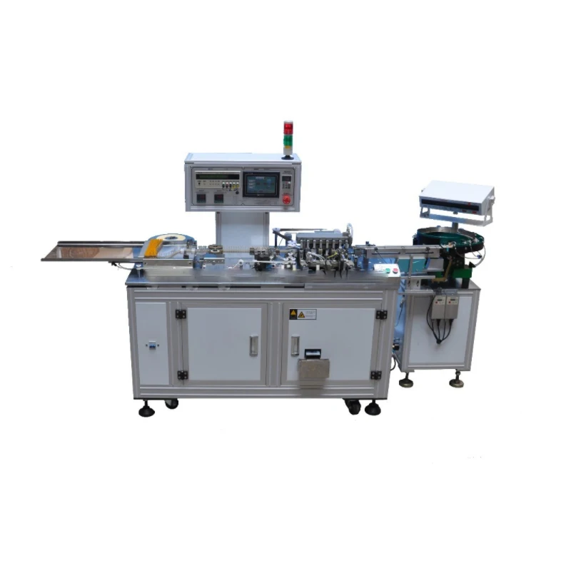 Automatic film capacitor,led,resistor lead and sleeve cutting bending forming tape reel packing
