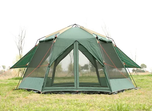 УФ навес для защиты от дождя и комаров 8 10 12 человек 2 слоя|outdoor camping tent|camping tentbeach sun |
