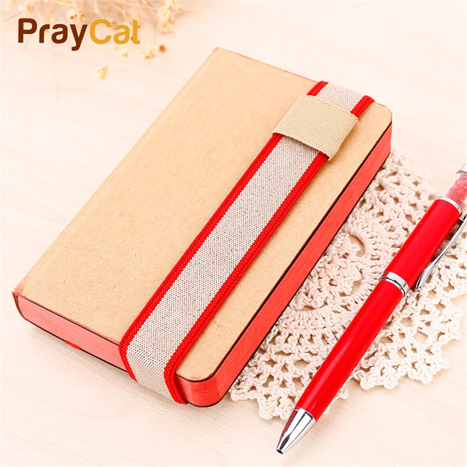 Vintage Pocketbook Notebook Mini Diary Business 128 Sheets Drawing