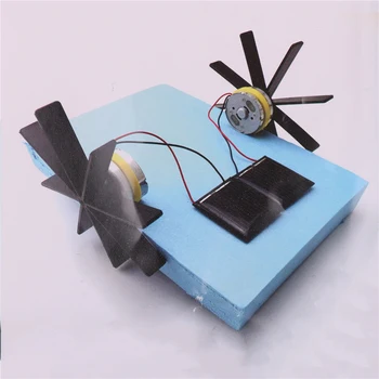 

1pcs 15*13*8cm Model Robot Puzzle DIY Solar Powered Boat Rowing Assembling Toys For Children Educational Toys