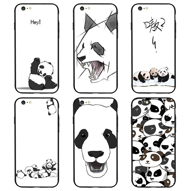 Y-ZU чехол для телефона iPhone 6 6s 7 8 6/7/8 plus X Прекрасный мультфильм забавная панда рука