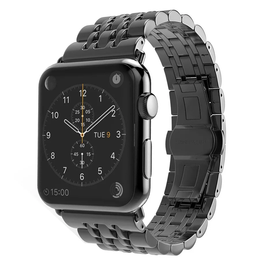 Сменный металлический ремешок из нержавеющей стали с бабочкой для Apple Watch 44 мм 40 мм iwatch Series 5 4 3 2 Sport Edition 38 мм 42 мм
