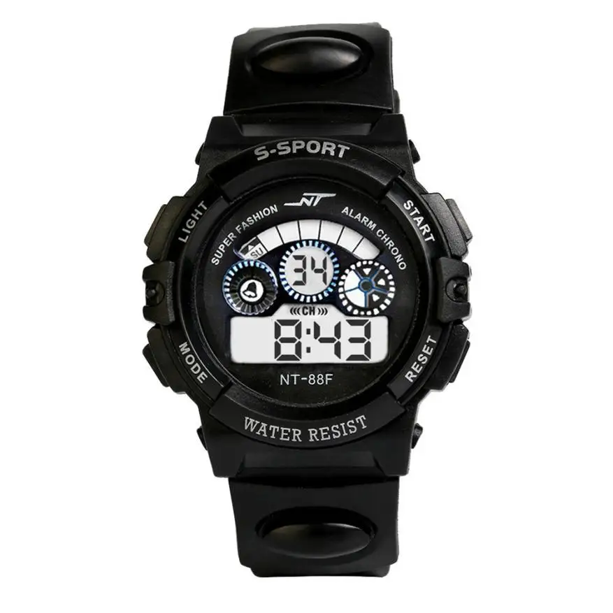 Многофункциональные часы для мужчин s мальчик цифровой светодиодный Кварцевый Будильник Дата спортивные водонепроницаемые часы цифровые часы для мужчин relogios masculino# D