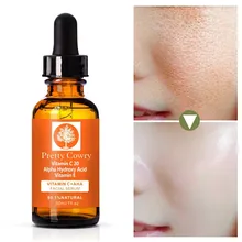 30 ml Vitamina C Soro Rosto Anti-idade Hidratante Ácido Hialurônico Fórmula Avançada Reduz linhas para área orbital