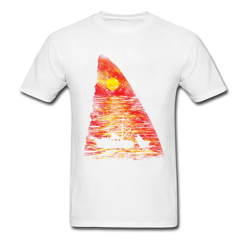 Ocean Predator All Cotton Tshirts for Men Short Sleeve Europe T Shirt New Arrival Summer Round Neck T Shirt Birthday Ocean Predator white