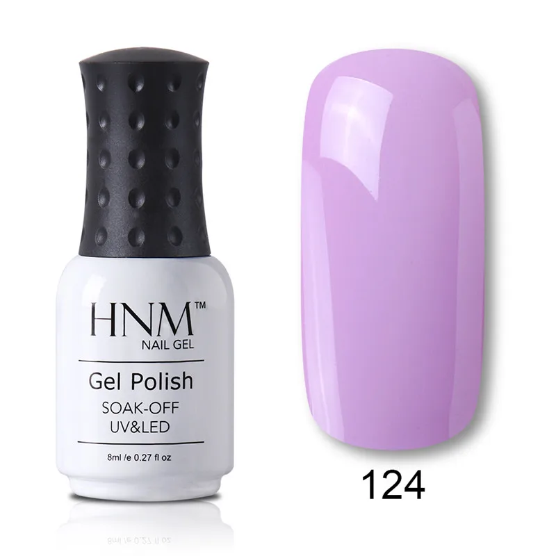 HNM, 28 цветов, УФ-гель, 8 мл, лак для ногтей, гибридный лак, светодиодный, для рисования, геллак, замачивается, полуперманентное тиснение, Гель-лак, эмаль - Цвет: GNS124