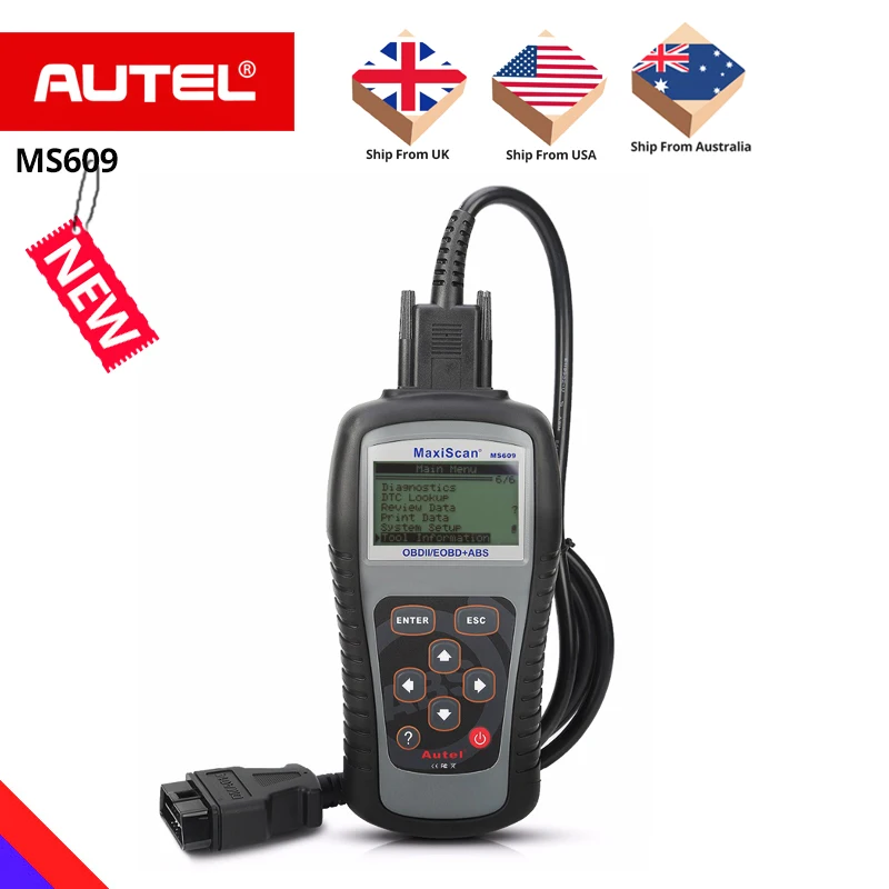 

Autel Maxiscan MS609 OBD2 Scanner Code Reader with Full OBD2 Functions ABS Diagnostics DTC Definitions Advanced of MS509 & AL519