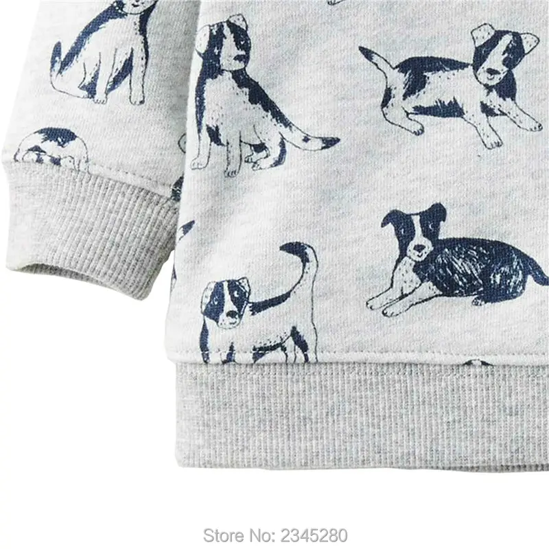 T Shirts For Baby Boys T-shirts Clothes Sweater Child Tops Long Sleeve Dog Print Children Tees Clothes Tops Clothing Bobo Choses02