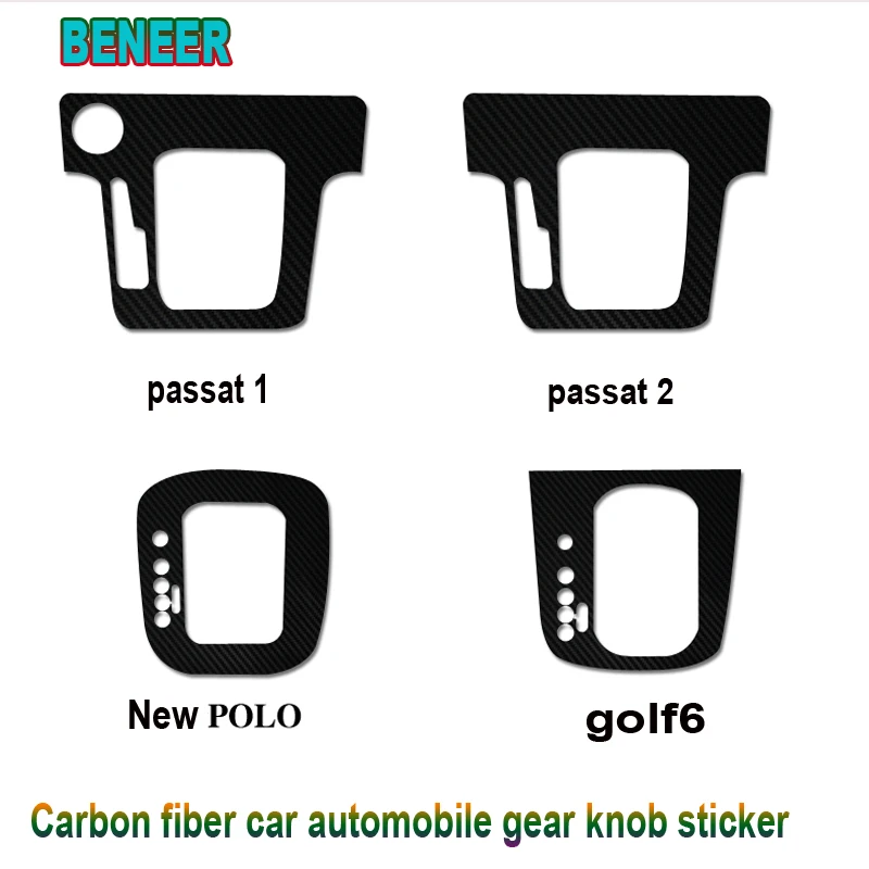 

Carbon fiber Car gear shifter interior decoration sticke For volkswagen VW Golf 6 Sagitar Passat polo