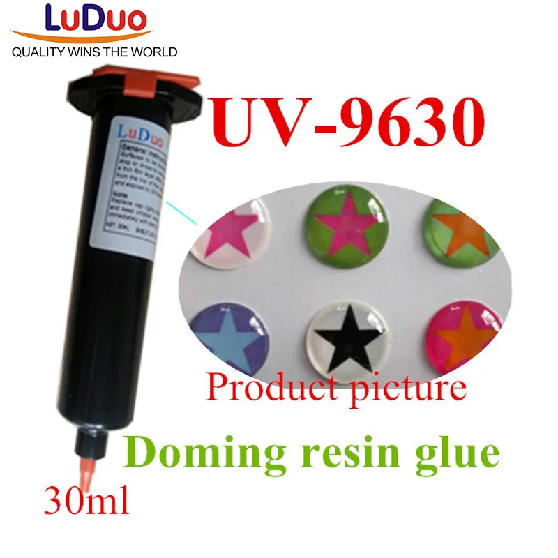 UV 9630 UV doming resin glue liquid optical clear adhesive fast curing transparent crystal for