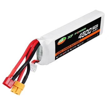 

2PCS XF POWER 11.1V 4500mAh 75C 3S Rechargeable Lipo Battery T/XT60 Plug for Volantax V2 759-2 RC Drone Part Accs