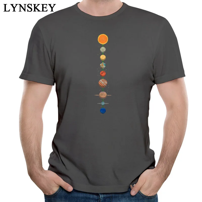 Round Neck T Shirts Group Summer Tops Shirts Short Sleeve for Students Brand New 100% Cotton Fabric Planets Design Tee-Shirt carbon