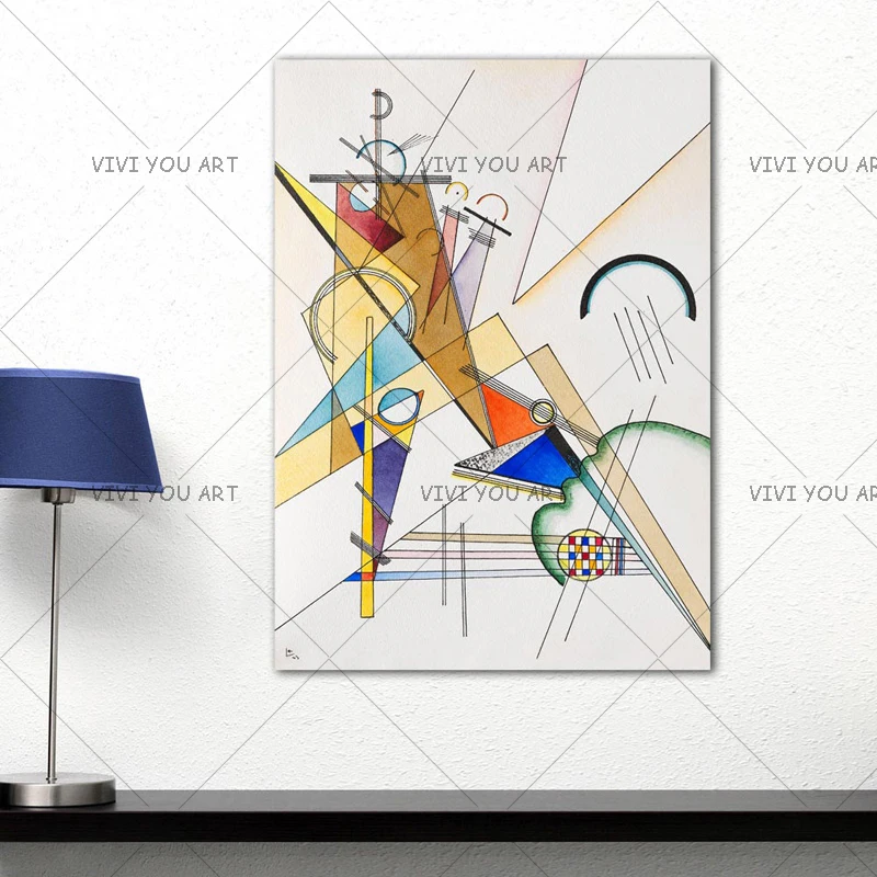 100% ручная работа Wassily Kandinsky геометрические искусства настенные картины для