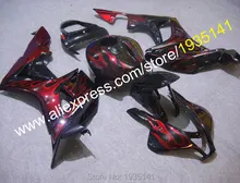 Hot Sales,Motorcycle Parts For Honda CBR600RR F5 2007 2008 CBR 600 RR 07 08 Red Flame Bodyworks Moto Fairing (Injection molding)