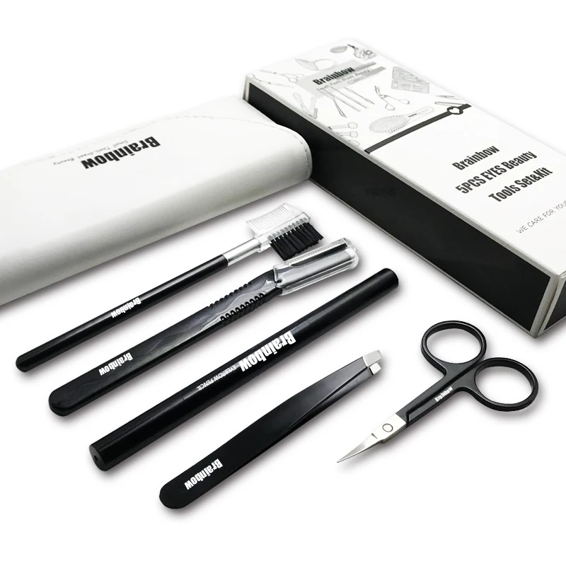 Brainbow 5pcs/bag Makeup Tool Kit Eyebrow Pen Eyebrow Tweezer Trimmer Razor Makeup Brushes Makeup Scissors Eyes Beauty Essential Brainbow 5pcs/bag Makeup Tool Kit Eyebrow Pen Eyebrow Tweezer Trimmer Razor Makeup Brushes Makeup Scissors Eyes Beauty Essential