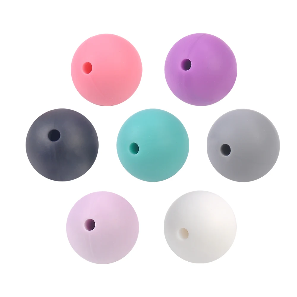 

20PCS Fashion Silicone Round Bead Necklace Bracelet Anklet Beads Chain Jewelry DIY
