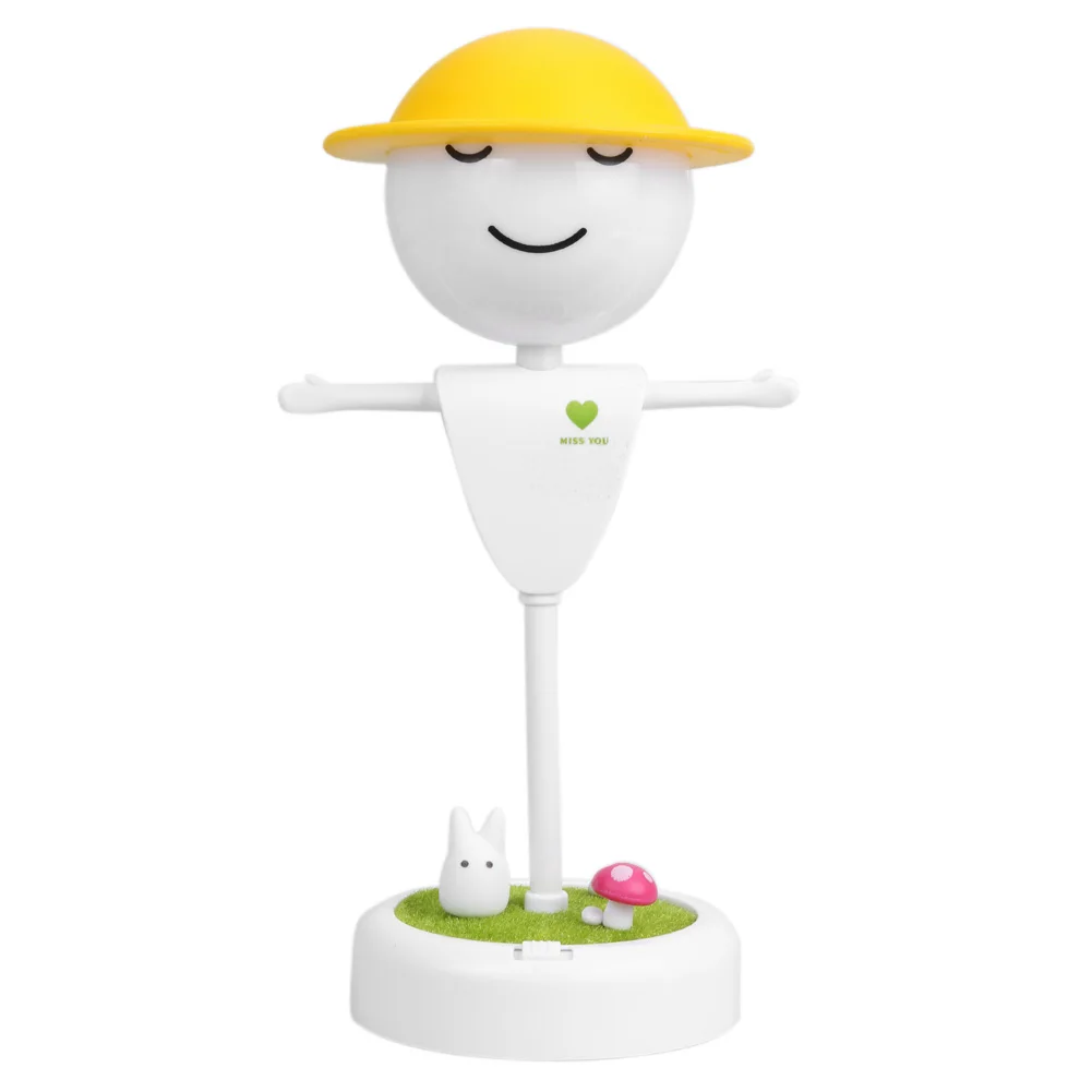 

Cute Warm Scarecrow Model Night Light LED Touch Induction Bedside USB Interface Lamp High Quality