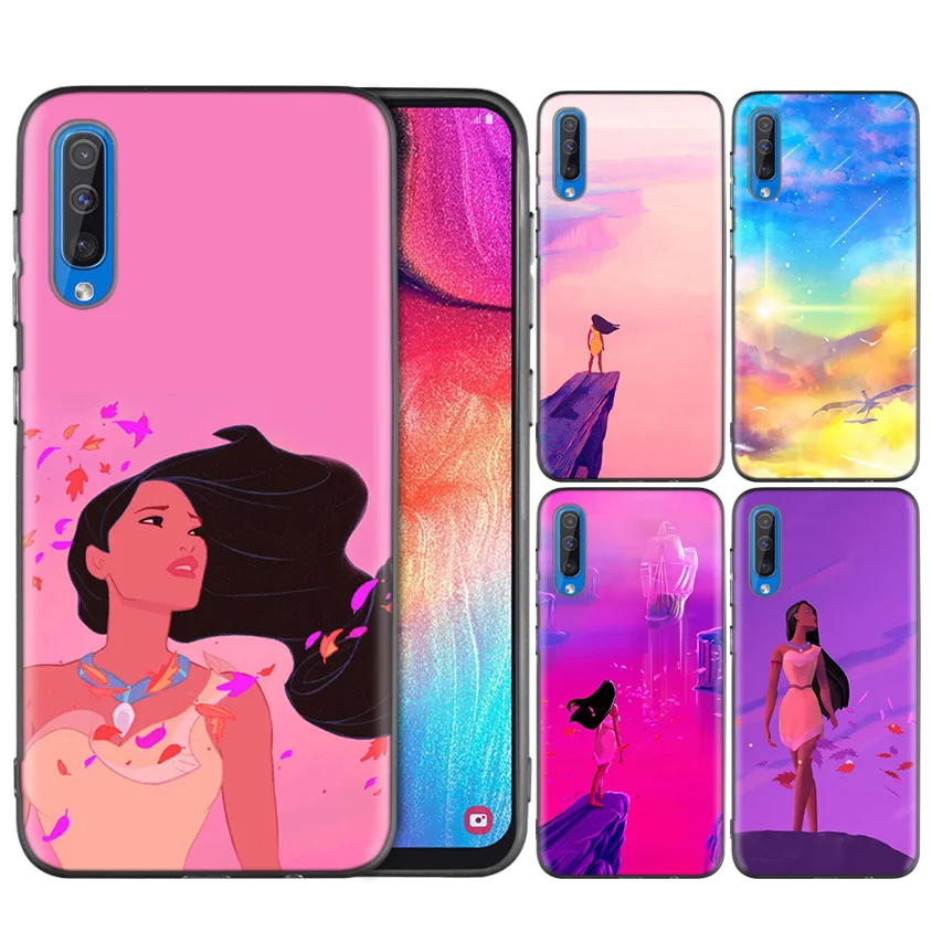

Black Dark Silicone Case for Samsung Galaxy A50 A30 A10 M30 Cases Cover Shell Coque Pocahontas