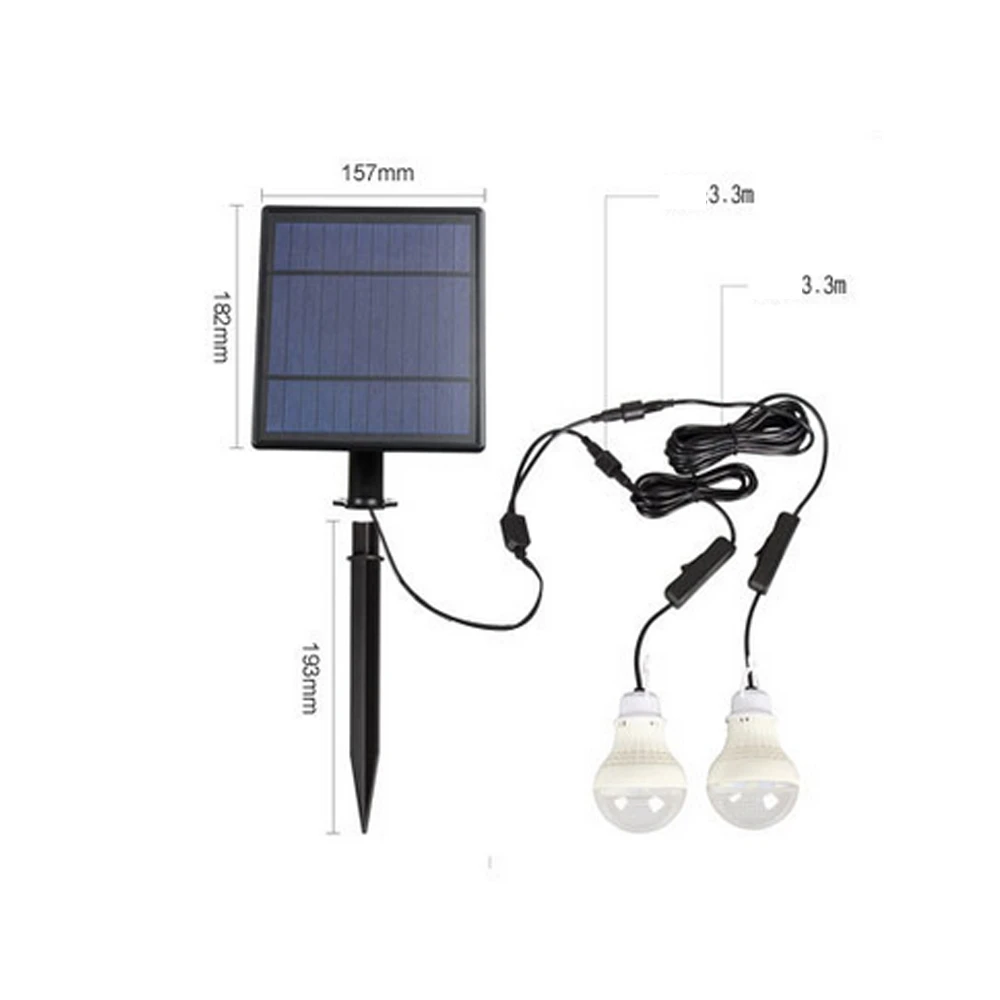 Прямая поставка солнечная панель 2 шт. комплект светодиодных ламп водонепроницаемый датчик света Открытый Кемпинг Палатка Рыбалка