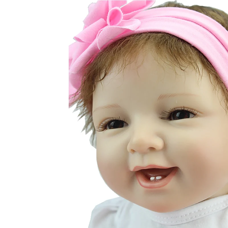 Npkколлекция, 22 дюйма/55 см, силиконовая Мягкая кукла-Реборн,, ручная работа, для новорожденных, милые, для девочек, для детей, на день рождения, рождественский подарок