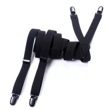 Хорошее качество, 4 зажима, черные ремни, подходят ко всему, для женщин и мужчин, подтяжки x-образной формы, модные подтяжки, регулируемые тонкие подтяжки унисекс
