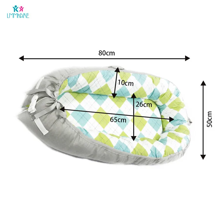Новорожденный ребенок гнездо кровать кроватка 100% хлопок портативный удаляемый моющийся детская бионическая кровать мультфильм дорожная