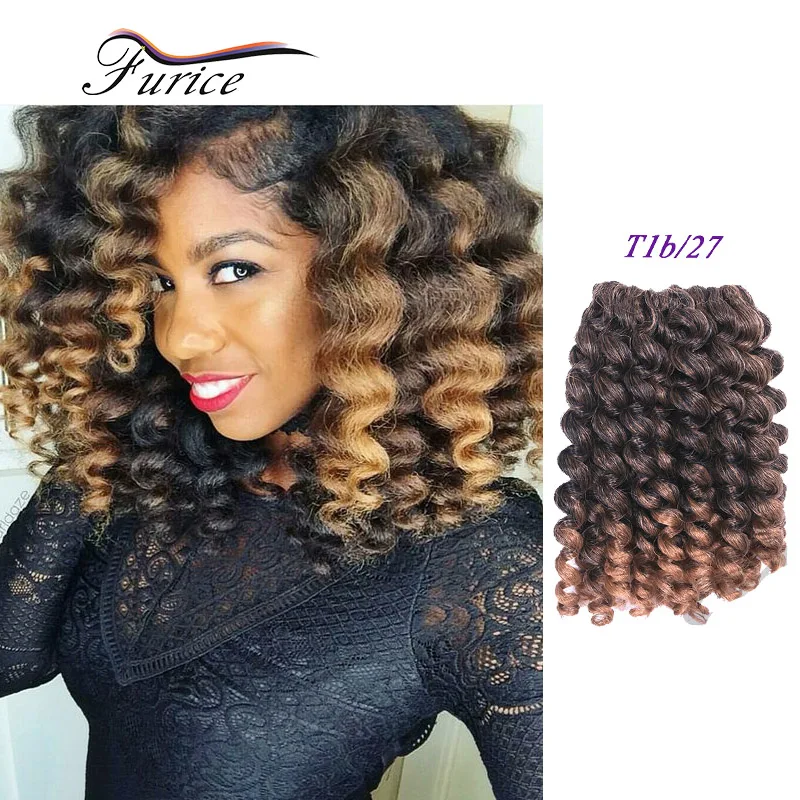 Premiun Twist Jump Wand Curl Crochet Braids Hair Extensions Ombre