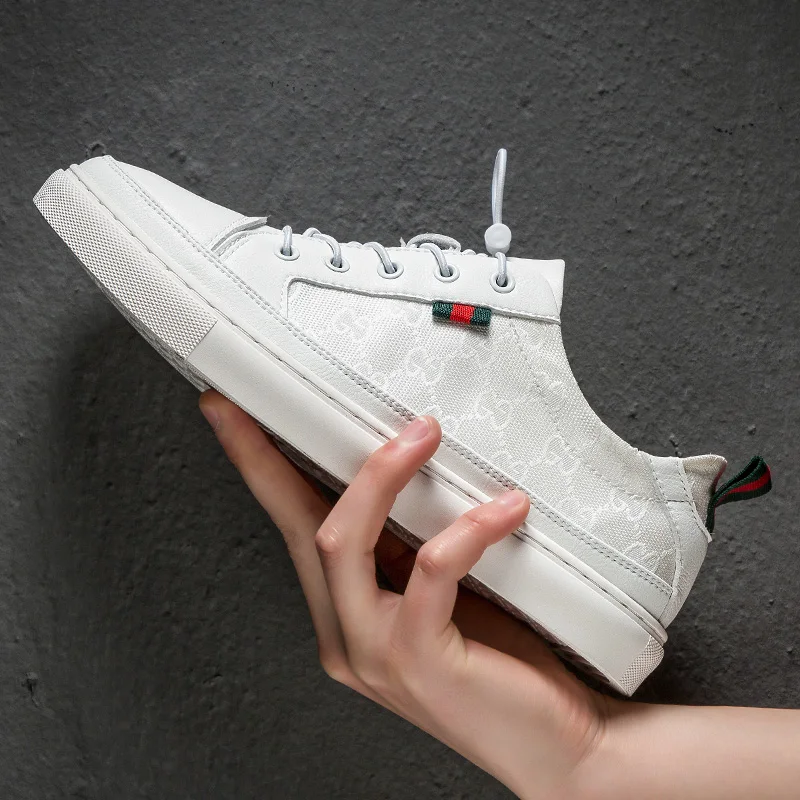 

Men Casual Leather Shoes Top Quality Men Leisure Sneakers Male Fashion Breathable Brand White Sports Shoes Mens